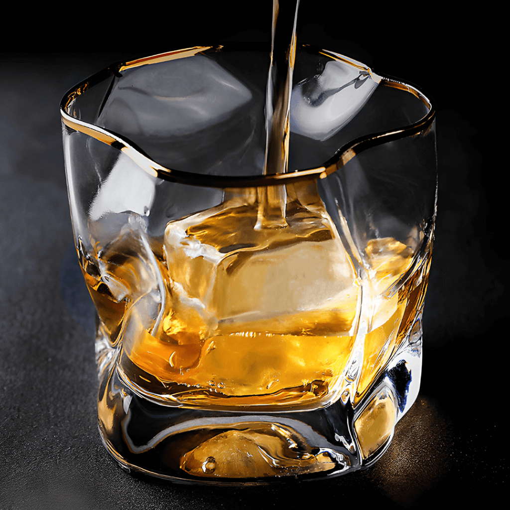 Gold Hoshi Japanese Crystal Whisky Glass