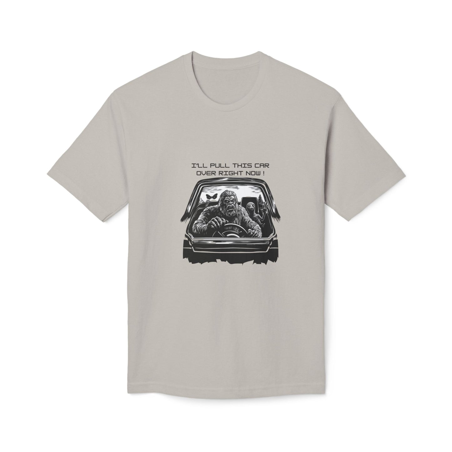 T-Shirt – 'I'll Pull This Car Over Right Now' Monster Driving Graphic Tee