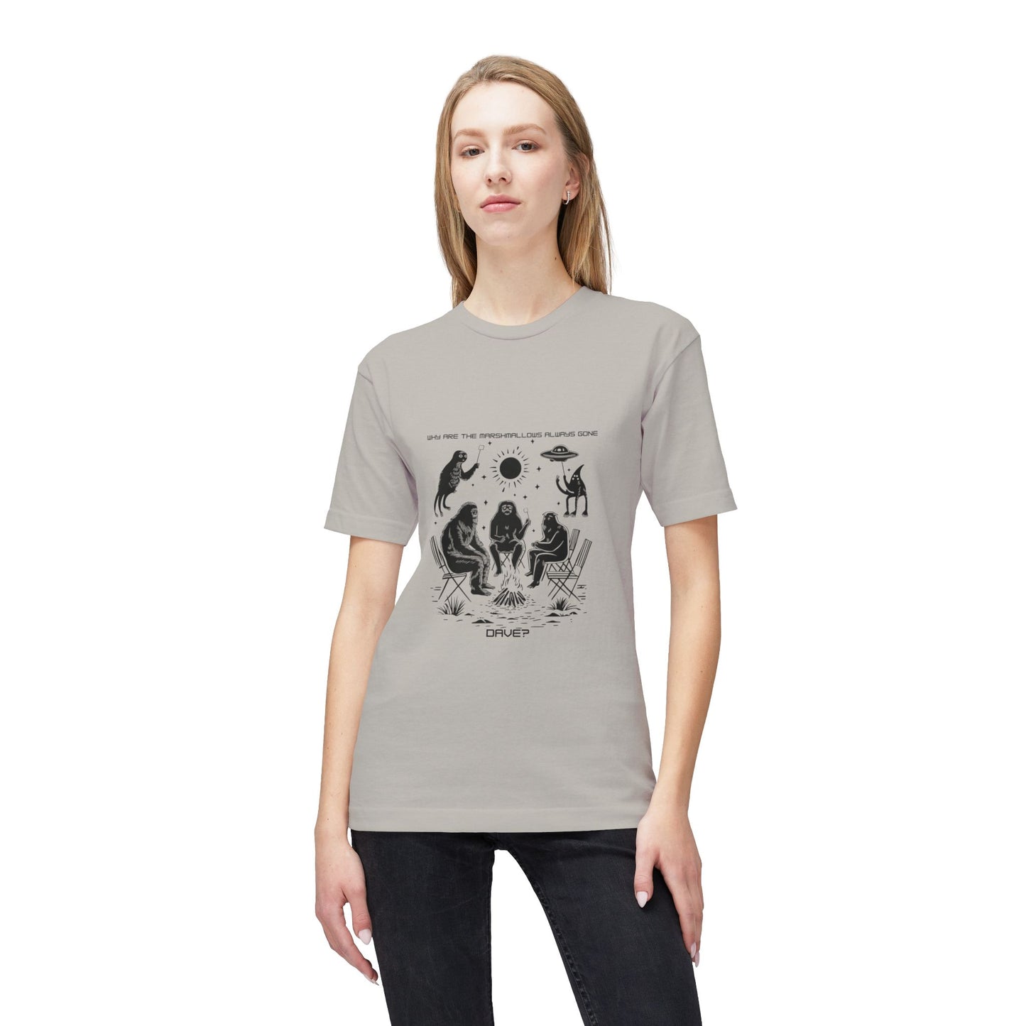 Occult Campfire T-Shirt – “Drink?” Witchy Moon Illustration