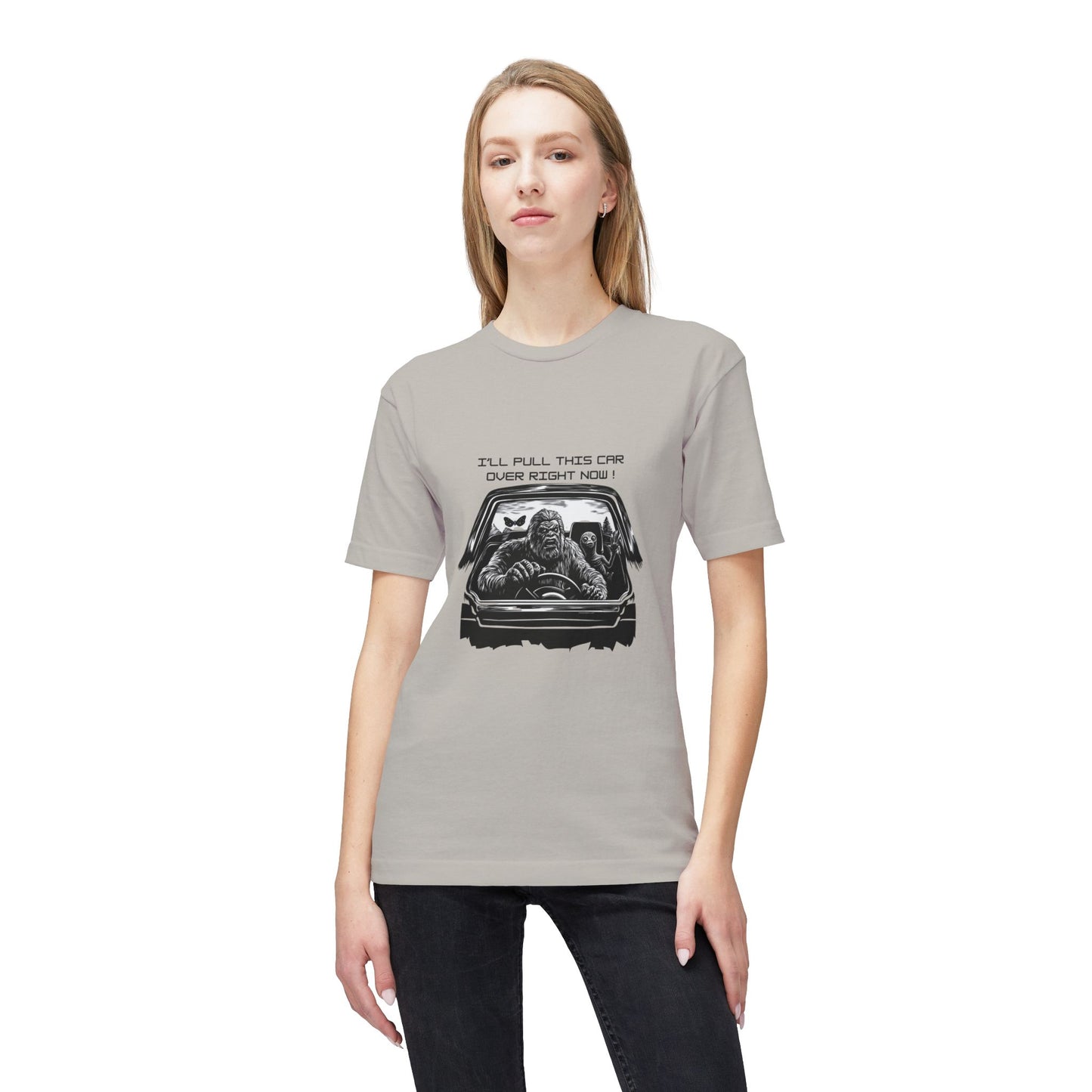 T-Shirt – 'I'll Pull This Car Over Right Now' Monster Driving Graphic Tee