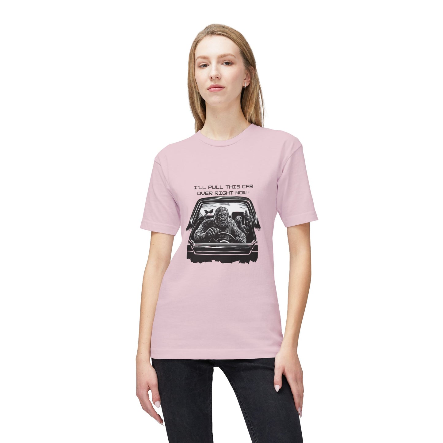 T-Shirt – 'I'll Pull This Car Over Right Now' Monster Driving Graphic Tee