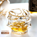 Gold Line Storm Japanese Crystal Whisky Glass