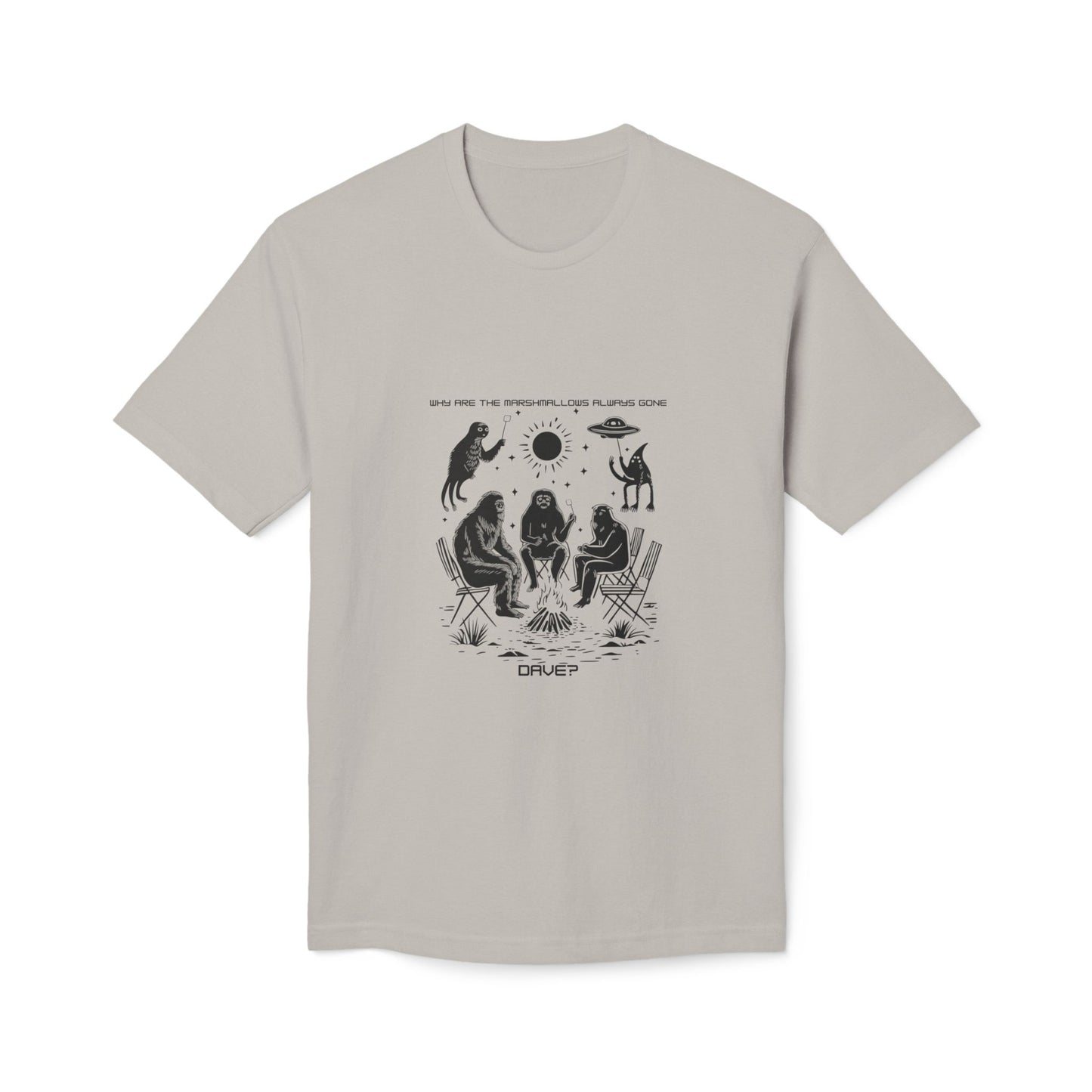 Occult Campfire T-Shirt – “Drink?” Witchy Moon Illustration