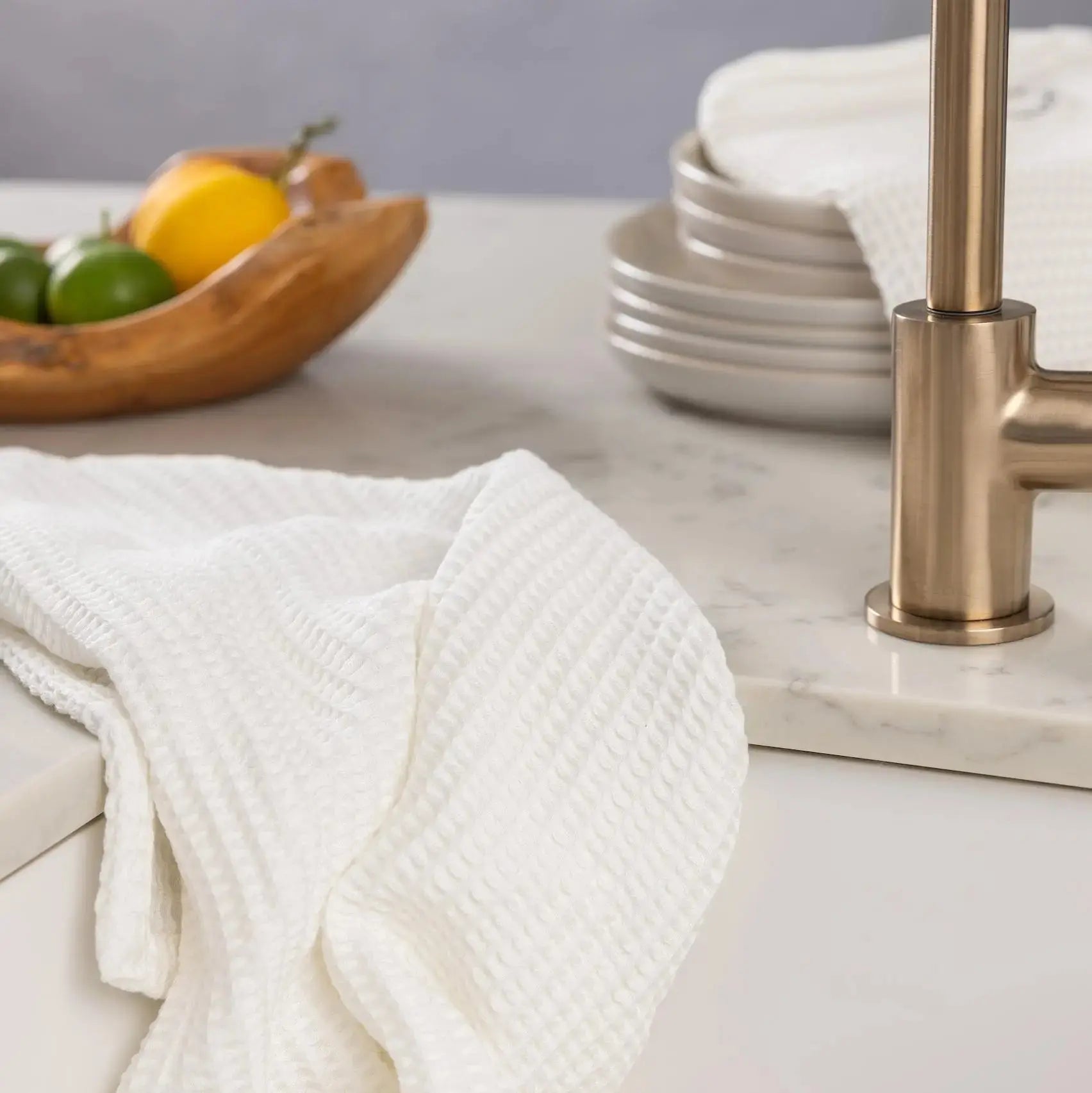 Blissful Bamboo Waffle Dish Towel Set