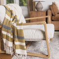 Luxe Bamboo Stripe Throw Blanket